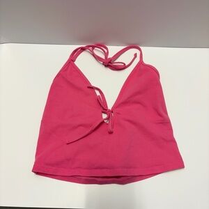 Garage Halter Tie Crop Tank
